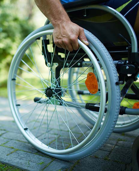 Wheelchair on Cobblestone