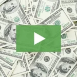 clickable video thumbnail depicting several 100 dollars bills