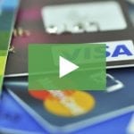 clickable video thumbnail depicting a variety of credit cards
