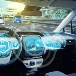 Stock photo of autonomous car animated rendering