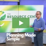 clickable video thumbnail showing bruce porter talking on TV about the three pillars of planning
